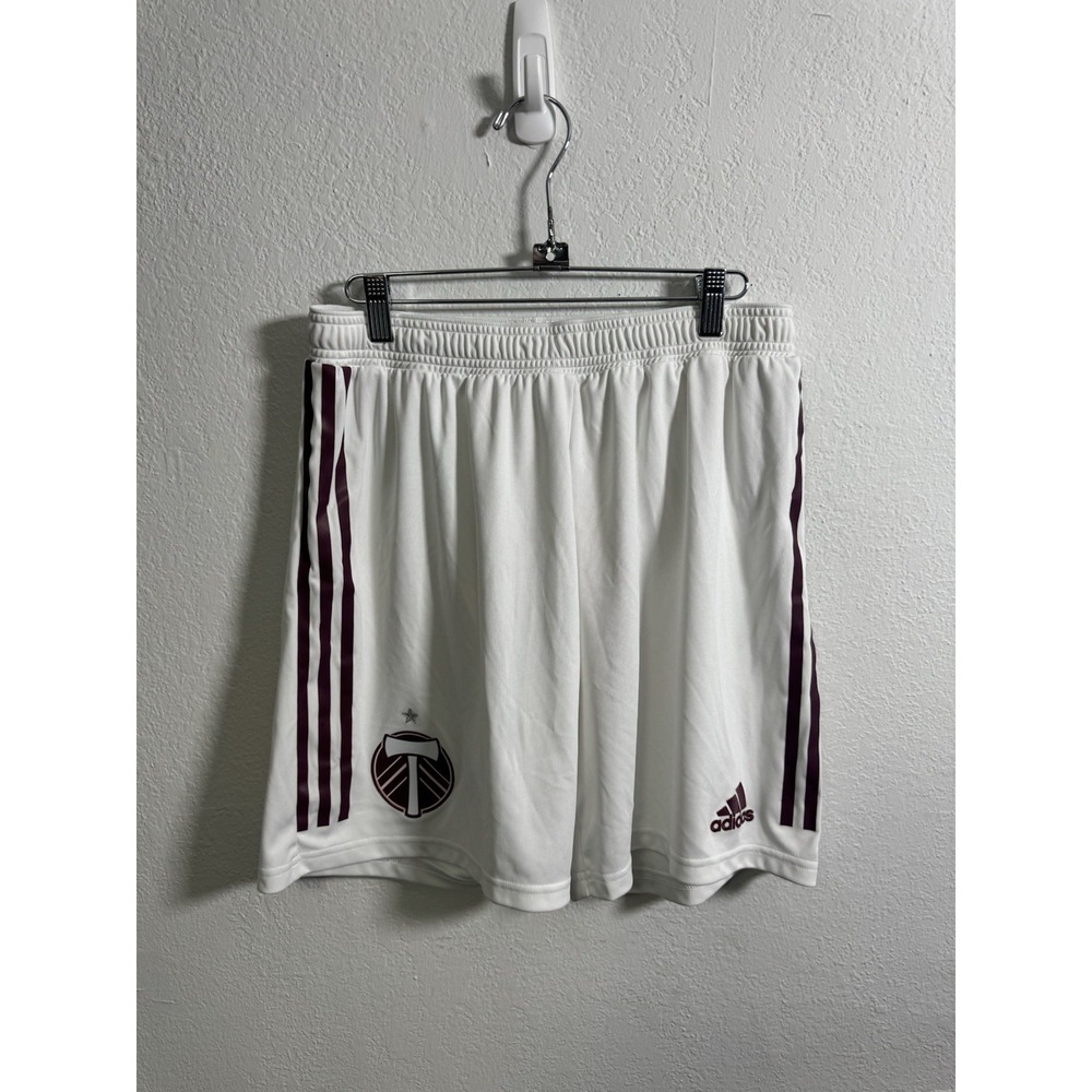 Adidas Portland Timbers Shorts Mens Large L White Player Issued Game Unused #11